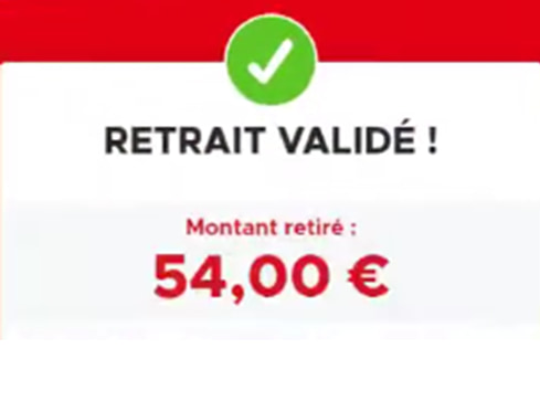 retrait instantané validé